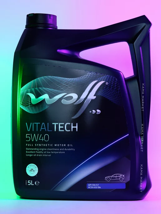 Wolf VITALTECH моторное масло 5W40 синтетическое 5л