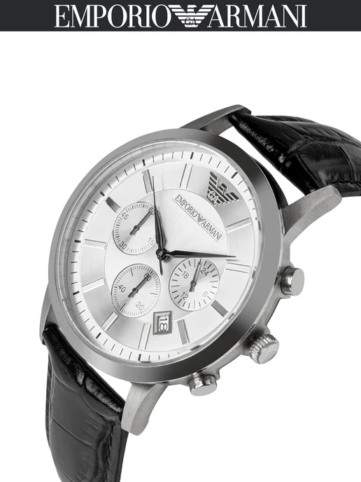 Emporio Armani Оригинал часы наручные Renato AR2432, черный, фото 5
