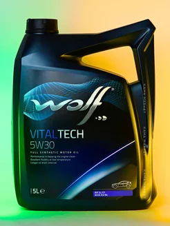 VitalTech моторное масло 5W30 синтетическое 5 л Wolf 111565776 купить за 3 702 ₽ в интернет-магазине Wildberries