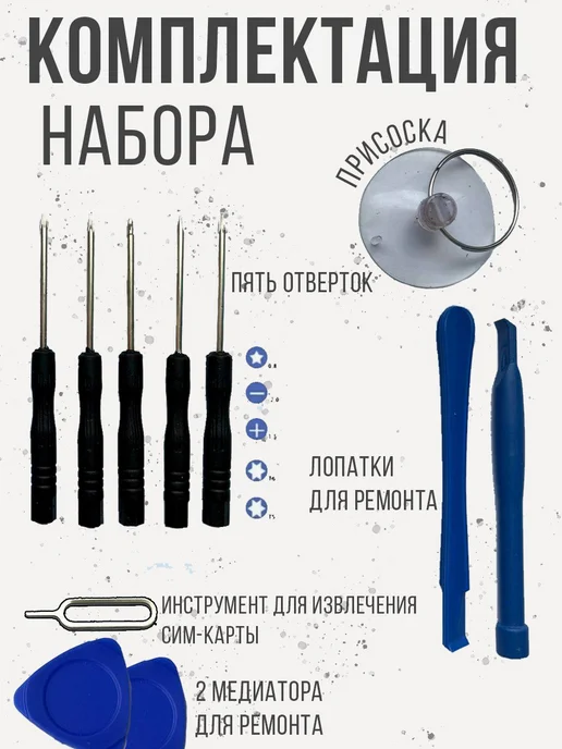 Computer-Club Набор инструментов для ремонта телефона, очков, планшетов, вариант, фото 2